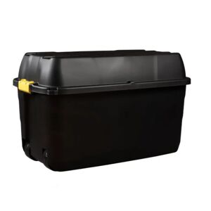 Rebrilliant 3 x H W 446; 3 x 175 L Heavy Duty Trunk On Wheels black 56.0 H x 49.0 W x 94.0 D cm