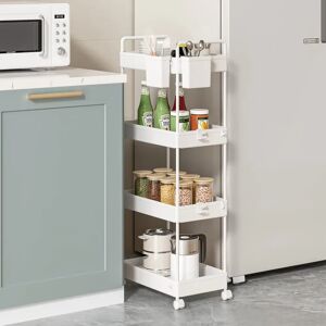 Latitude Run Utility Cart white 91.3 H x 40.0 W x 22.0 D cm