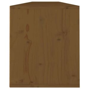 Ebern Designs 35cm H x 100cm W x 30cm D Gesell Pine Solid Wood Floating Shelf black/brown 35.0 H x 100.0 W x 30.0 D cm