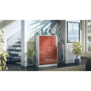 Metro Alane 24 Pair Flip Down Shoe Storage red/gray/white 128.0 H x 89.0 W x 23.0 D cm