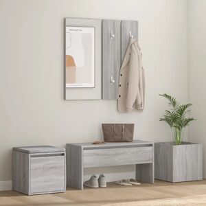 Alpen Home hallway furniture set Smoked oak derived timber product gray
