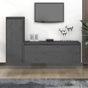 Ebern Designs Garn Solid Wood Entertainment Unit gray