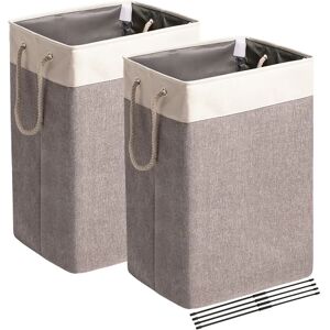 Ebern Designs Laundry Bin gray/white 60.0 H x 40.0 W x 30.0 D cm