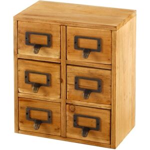 Alpen Home Jennifer 6 Drawer Chest brown 27.0 H x 23.0 W x 15.0 D cm