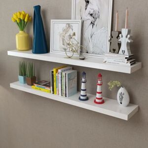 Zipcode Design Yesenia Wall Shelves Display Hanging Shelf Storage brown/white 3.8 H x 120.0 W x 20.0 D cm