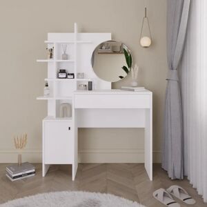 GFW Freyja Dressing Table with Mirror white 151.99 H x 113.0 W x 35.0 D cm