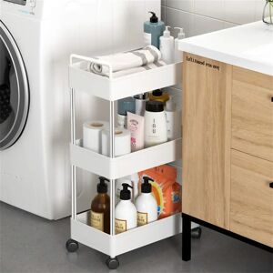 Rebrilliant Nailwell 41 Cm Kitchen Trolley with Locking Wheels white 66.0 H x 41.0 W x 22.0 D cm