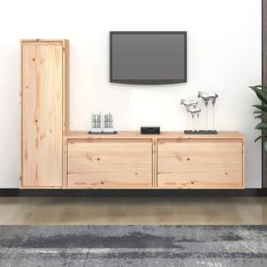 Ebern Designs Garate Solid Wood Entertainment Unit brown