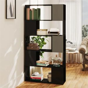 17 Stories Book Cabinet Room Divider High Gloss 155.0 H x 80.0 W x 24.0 D cm