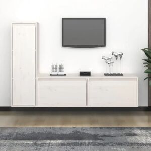 Ebern Designs Garate Solid Wood Entertainment Unit white