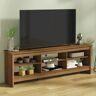 MADESA TV Stand with 6 Shelves and Cable Management for TVs up to 75 inches - 60 H x 36 D x 180 L cm brown 60.0 H x 180.0 W x 36.0 D cm