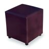 Ebern Designs Grape Faux Leather (Purple) Cube Seating black/indigo 44.0 H x 40.0 W x 40.0 D cm