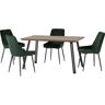 Corrigan Studio QUEBEC STRAIGHT & AVERY DINING SET green 90.0 H x 80.0 W x 140.0 D cm