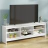 MADESA TV Stand with 6 Shelves and Cable Management for TVs up to 75 inches - 60 H x 36 D x 180 L cm white 60.0 H x 180.0 W x 36.0 D cm