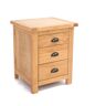 August Grove Vincent 3 Drawer Bedside Table black/brown/green 56.0 H x 45.0 W x 40.0 D cm