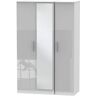 Ebern Designs Emrynn Contrast 2 Door Wardrobe gray 182.5 H x 111.0 W x 53.0 D cm