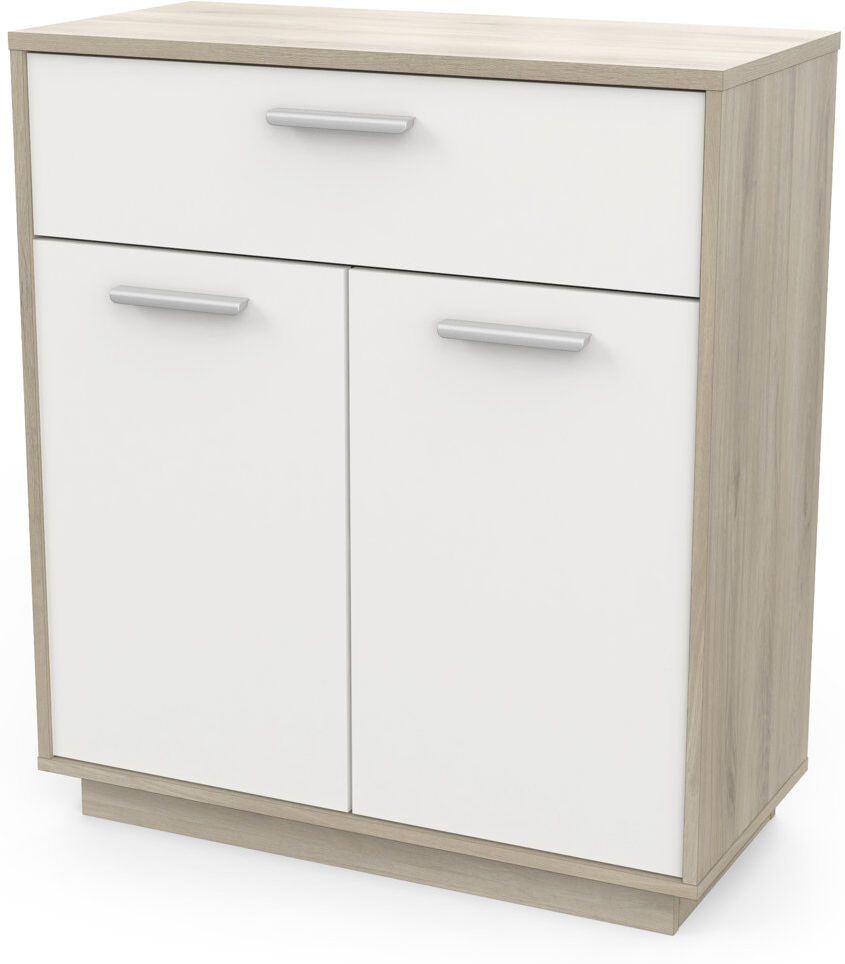 Ebern Designs Birkley 2 - Door Cabinet Accent Chest White 84.1cm H X 78.1cm W X 36.3cm D