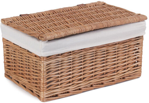 Longshore Tides Wicker Storage Basket Hamper with Lining Double Steamed/White Lining 27 cm H x 35 cm W x 47 cm D