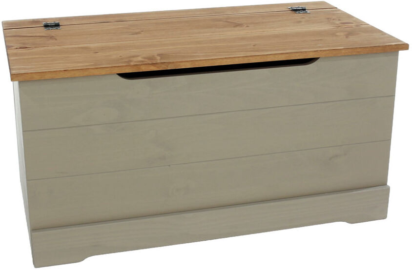 ClassicLiving Grey Corona Classic Storage Chest, Trunk,Ottoman 45.4cm H X 90.2cm W X 47.2cm D