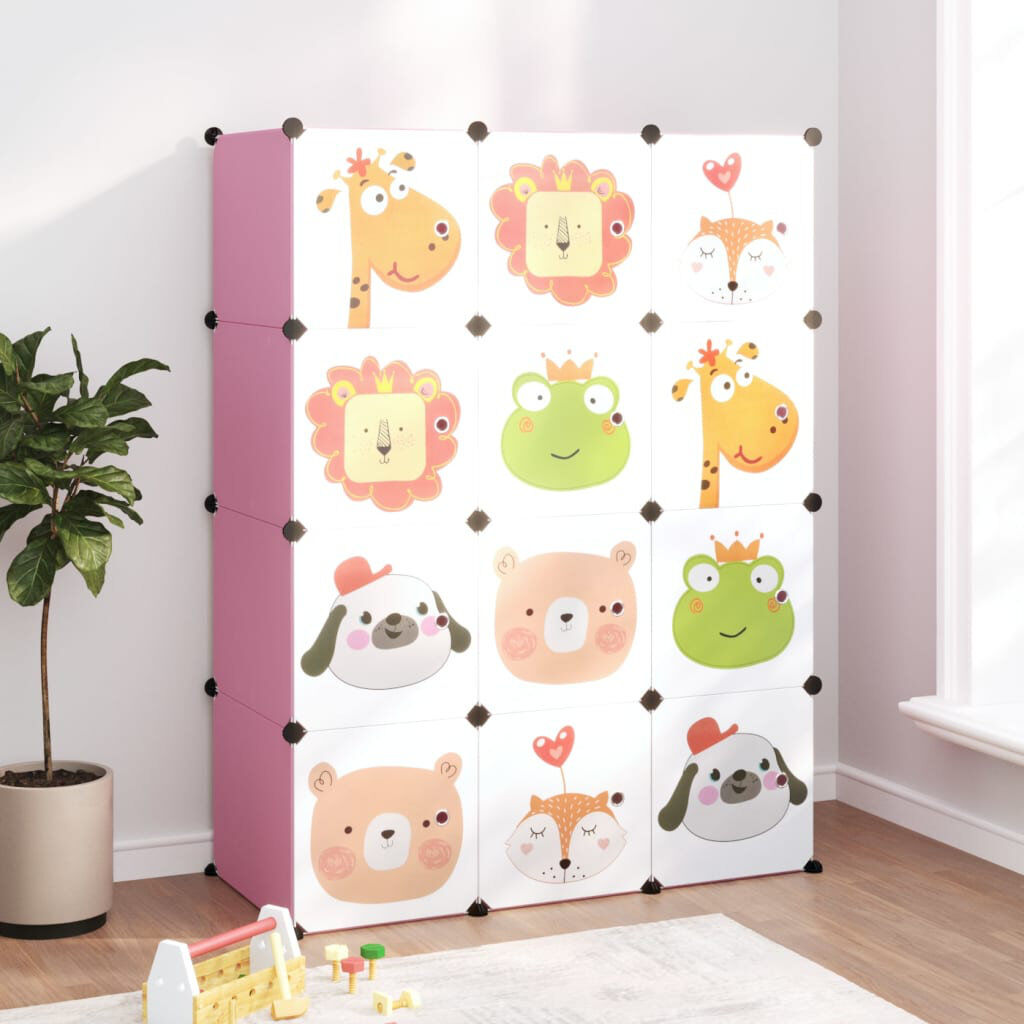 Zoomie Kids Gisl Cube Storage Cabinet for Kids Pink