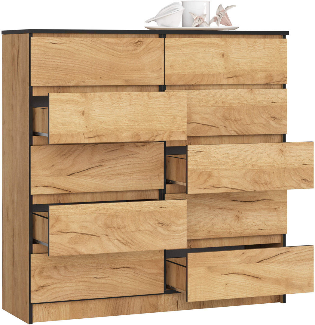 Alpen Home Boniface Particle Board Rectangle Storage Unit Accent Chest Brown 121cm H X 120cm W X 40cm D