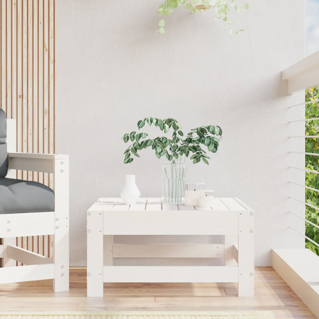 17 Stories Garden Middle Sofa Outdoor Sofa Sectional Sofa Unit Solid Wood Pine White 32cm H X 62cm W X 62cm D