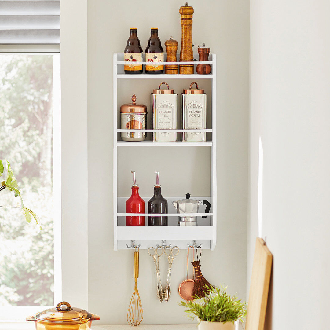Latitude Run Elkland 3 Piece Accent Shelf White 75cm H X 38cm W X 17cm D