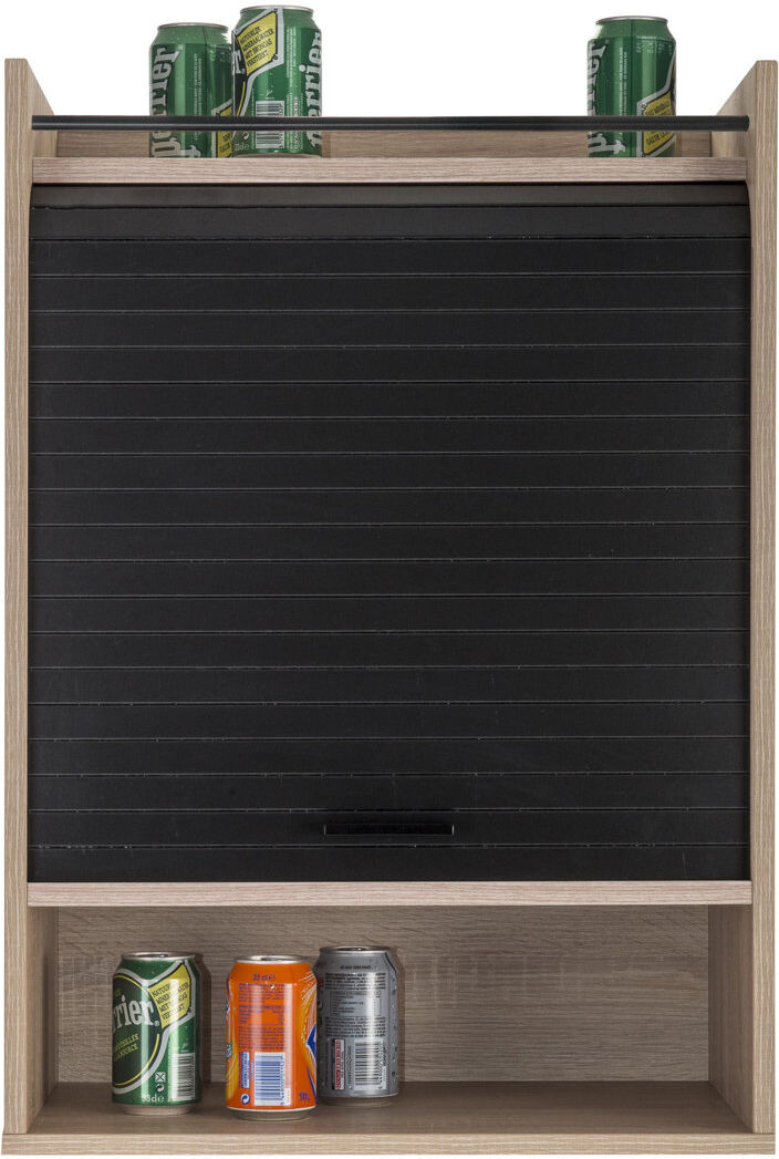 Belfry Kitchen Eoin Kitchen Pantry Oak/Black 76.6cm H X 54cm W X 35.4cm D