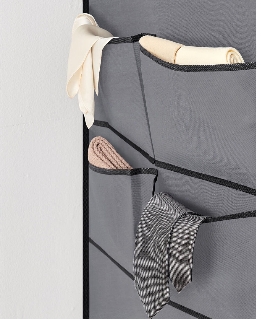 Rebrilliant Clothes Wardrobe, Portable Closet, Garment Organiser Rack With 4 Hanging Rails, Shelves, 4 Side Pockets, 170 X 45 X 167 Cm, Large Capacity For Bedroom Grey