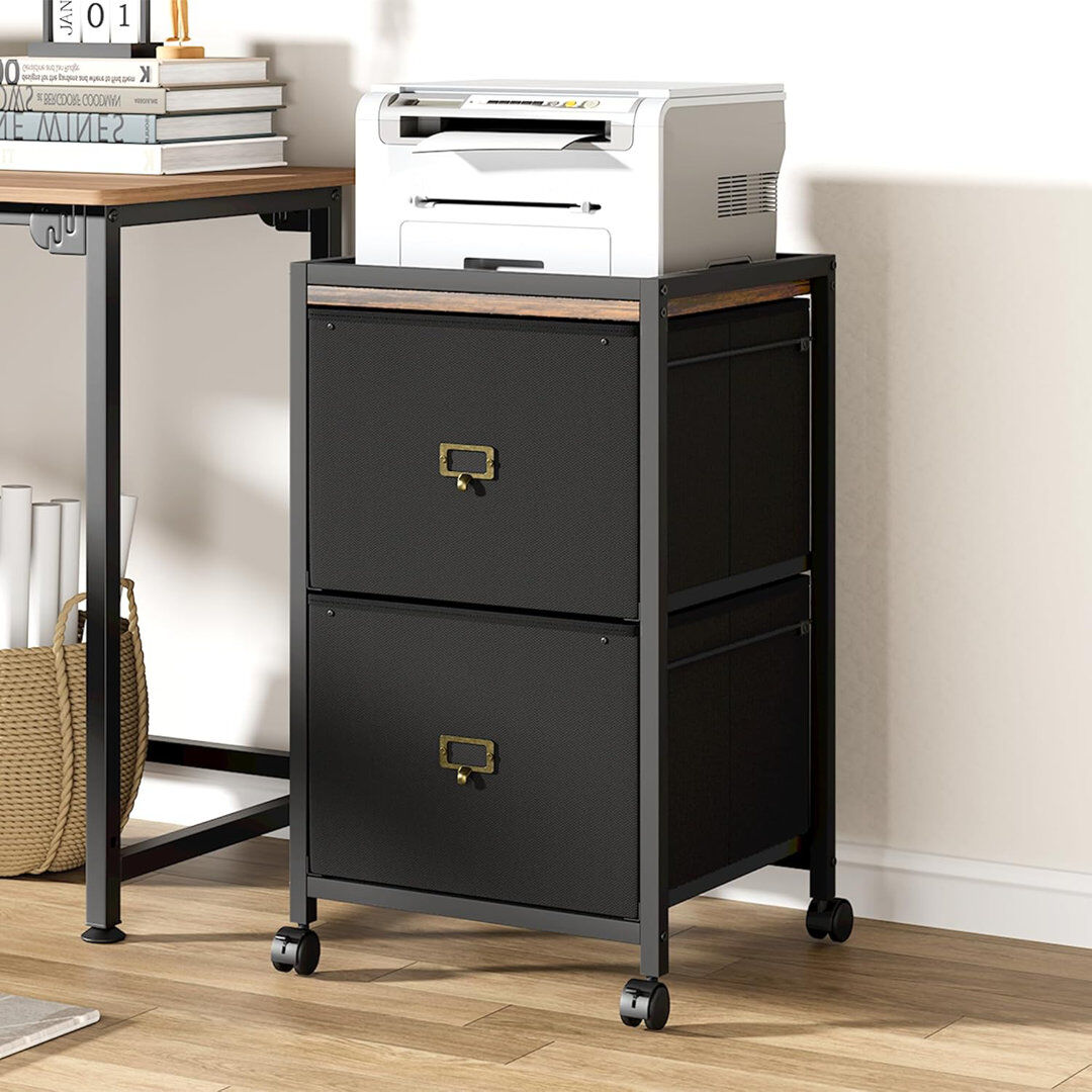 Borough Wharf 40 Wide 2 -Drawer File Cabinet Black 67cm H X 40cm W X 40cm D