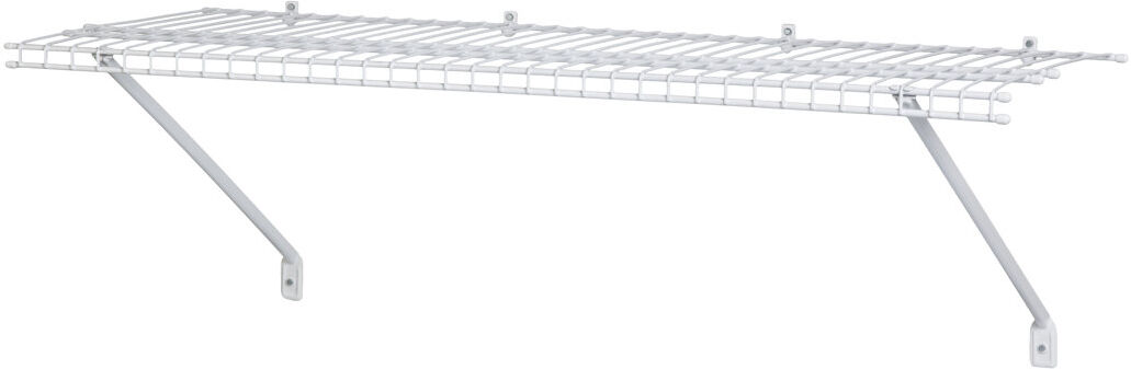 Closetmaid White Wire Shelf Kit 1 Tier Shelving Unit for Wardrobe or Utility Storage 35cm H x 122cm W x 91cm D