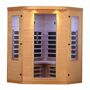 Canadian Spa Co Aspen 4 Person FAR Corner Sauna with Heater Canadian Spa Co  - Size: 191cm H X 137cm W X 137cm D