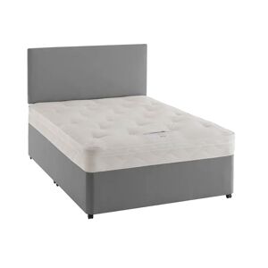 Silentnight Layezee Upholstered Bed with Mattress gray 57.0 H x 135.0 W cm
