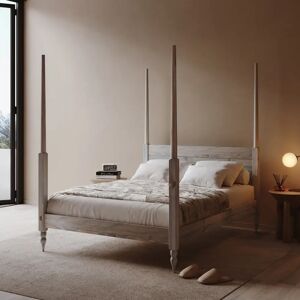 Three Posts Thorndale Four Poster Bed gray 200.0 H cm