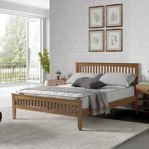 Three Posts Alyn Bed Frame brown 100.0 H x 133.0 W x 198.0 D cm