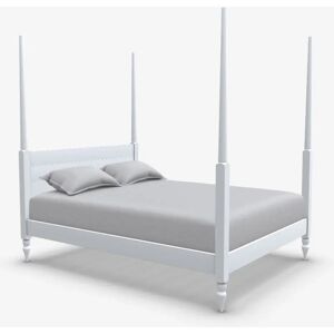 Three Posts Thorndale Four Poster Bed white 200.0 H x 160.0 W x 210.0 D cm