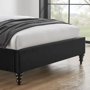 Three Posts Fairfield Upholstered Bed Platform black Single (3')