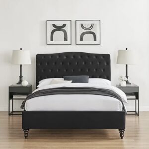 Three Posts Fairfield Upholstered Bed Platform black Super King (6')