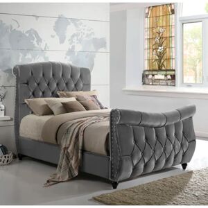 Three Posts Alzado Upholstered Platform Bed gray 145.5 H x 151.5 W x 228.0 D cm