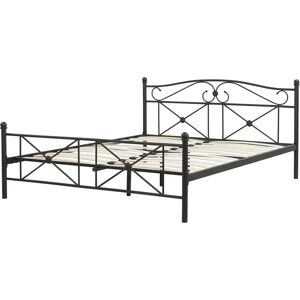 Three Posts Albrightsville Bed Frame black 92.0 H x 160.0 W x 200.0 D cm