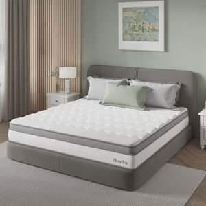 White Noise Aquinas 23cm Gel Memory Foam Pocket Sprung Mattress Kingsize (5')
