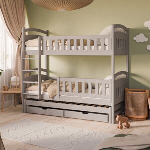 Harriet Bee Space-Saving Cashmere Blanka Bunk Bed with Trundle and Storage W198cm - Trendy Triple Sleeper for Organised Family Living Cashmere 164cm H X 98cm W X 198cm L