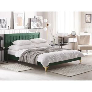 Etta Avenue Ilya Upholstered Bed Frame gray/white European Kingsize (160 x 200cm)