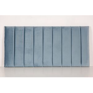 Canora Grey Vertical 9 Panel Upholestered Headboard In Naples Velvet Fabric Orange Single (3')