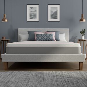 White Noise Memory Foam Mattress Topper With Anti Slip Technology   5cm White Single (3')