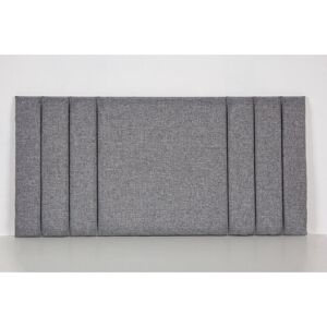 Ebern Designs Savannah Vertical Lined Upholestered Headboard In Crushed Velvet Silver Small Double (4')