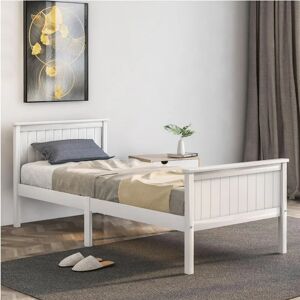 Three Posts Ferndale Single Bed Frame brown/green/white 82.0 H x 94.0 W x 199.0 D cm