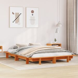 ClassicLiving Bed Frame Without Mattress 180X200 Cm Super King Solid Wood Pine Wax Brown 120 x 200cm