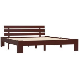 Latitude Run vidaXL Bed Frame Solid Pine Wood Beige European Kingsize (160 x 200 cm)