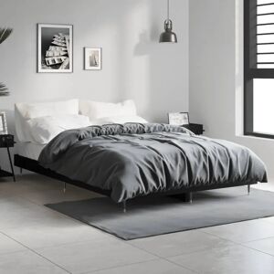 17 Stories Ludine Small Double (4') Bed black 20.0 H x 123.0 W x 193.0 D cm